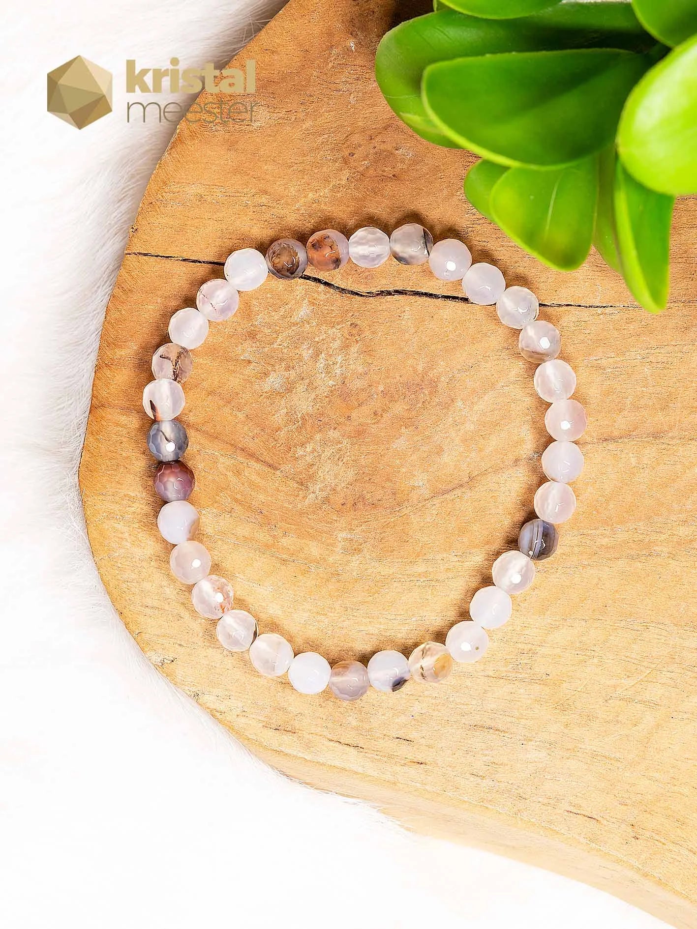 Merliniet Facet Geslepen Armband - 6 mm