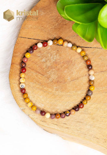Mookaite Jasper Ball Bracelet - 4 mm