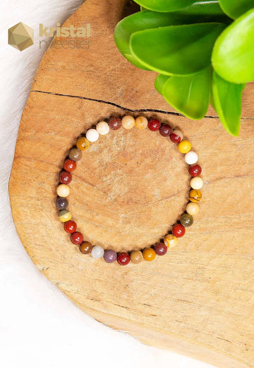 Mookaite Jasper Ball Bracelet - 4 mm - Child
