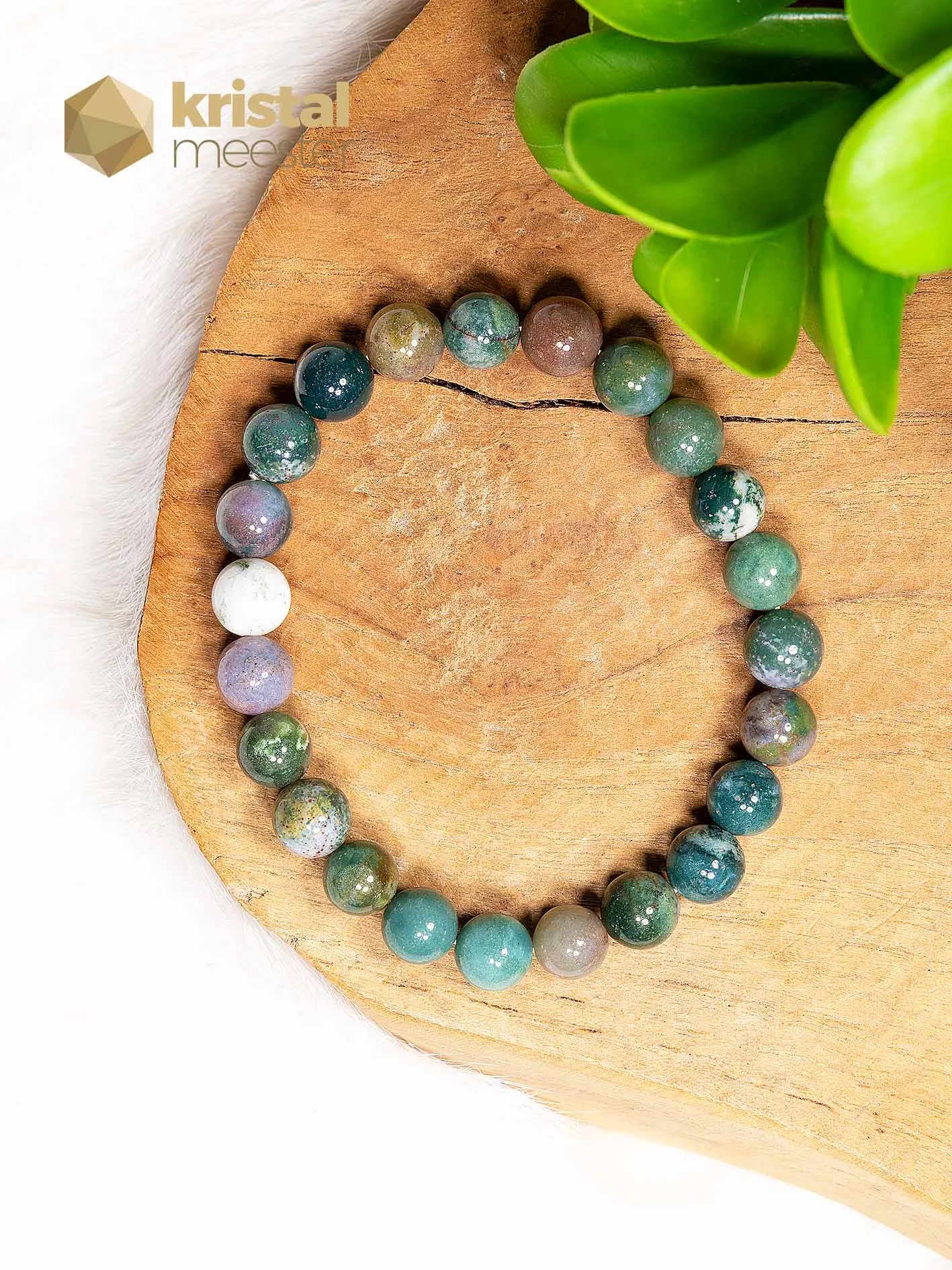 Oceaan Jaspis Kogelarmband 8 mm