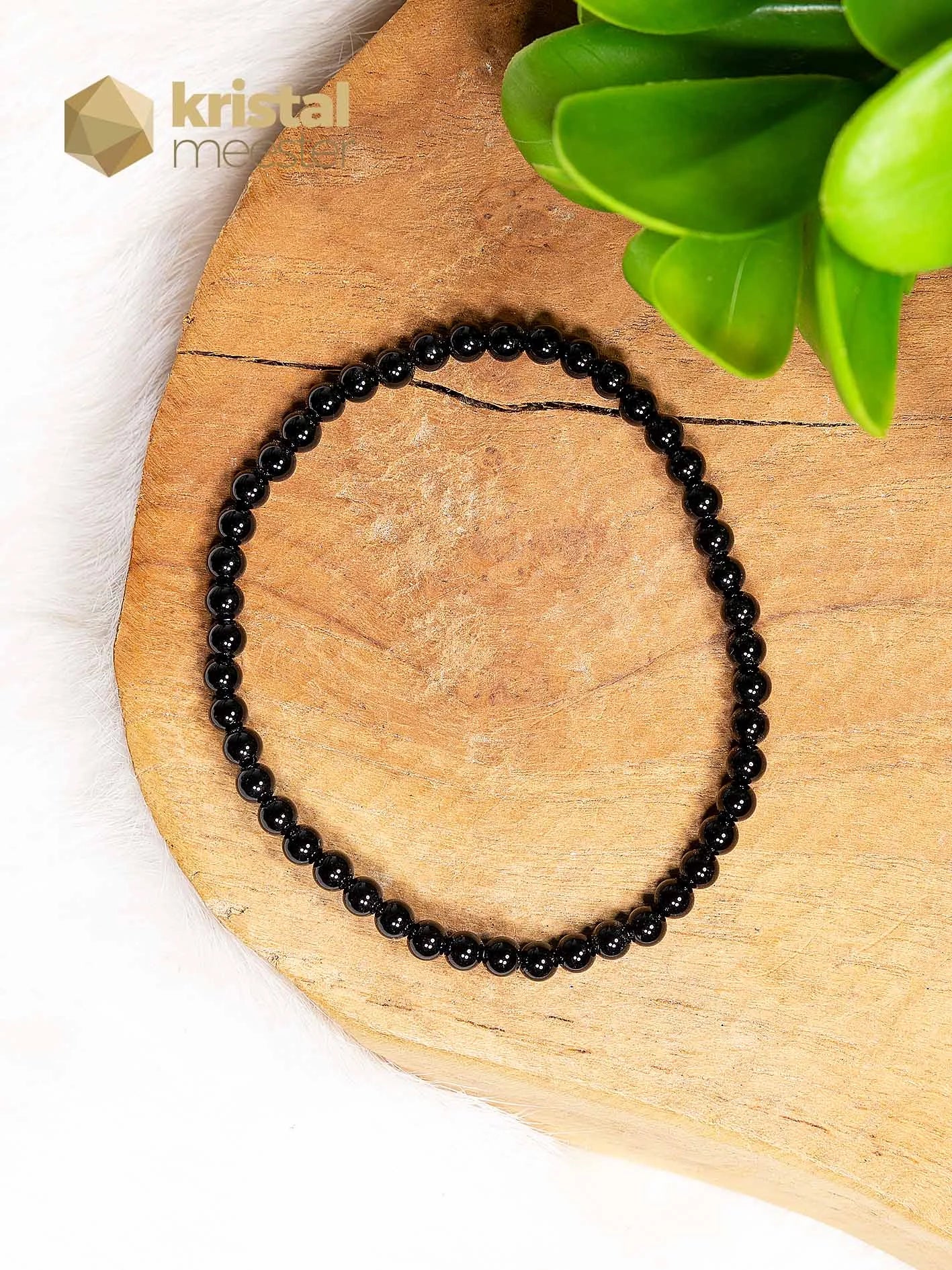 Onyx Kogelarmband - 3-4 mm