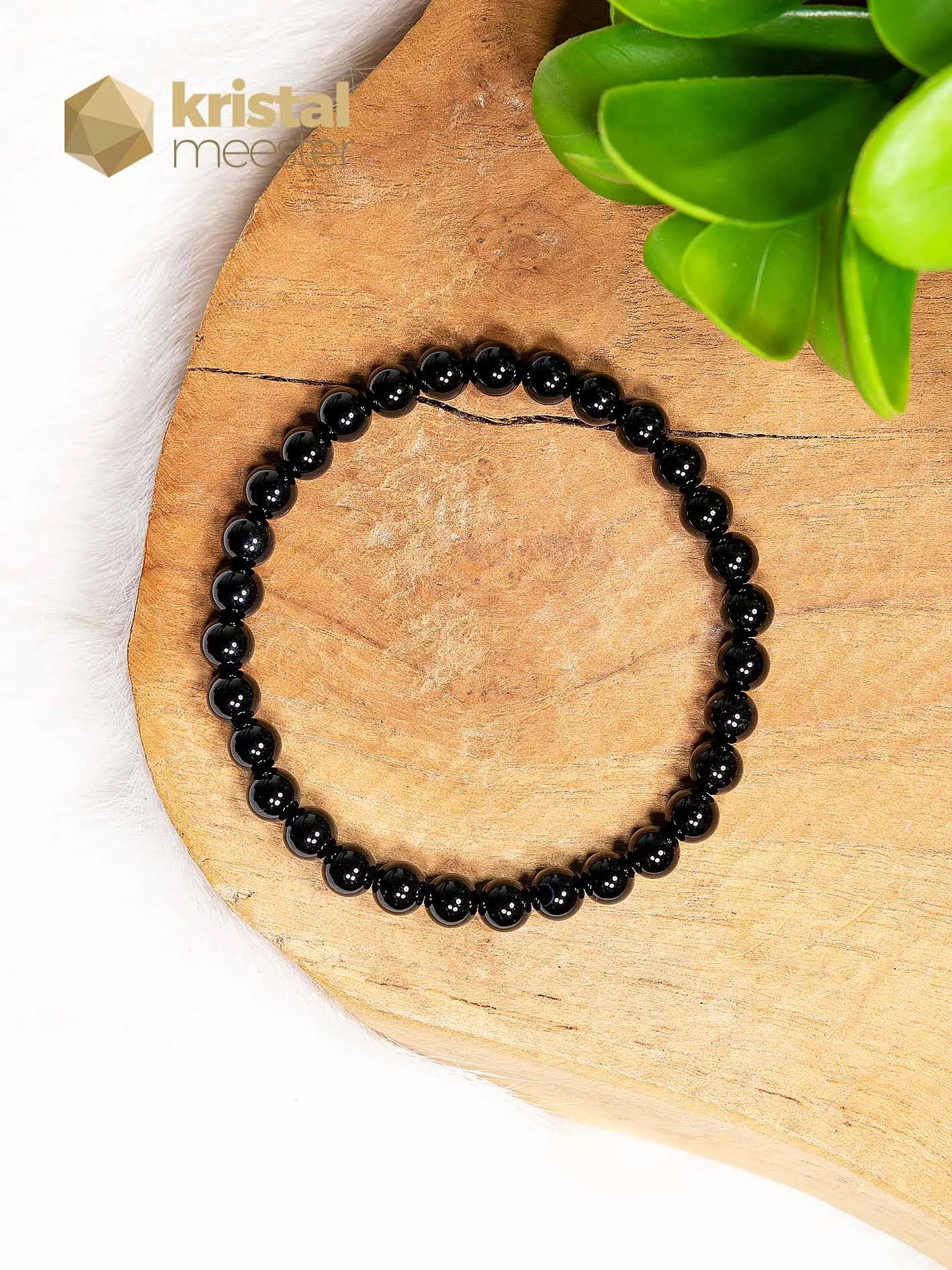 Onyx Kogelarmband - 6 mm