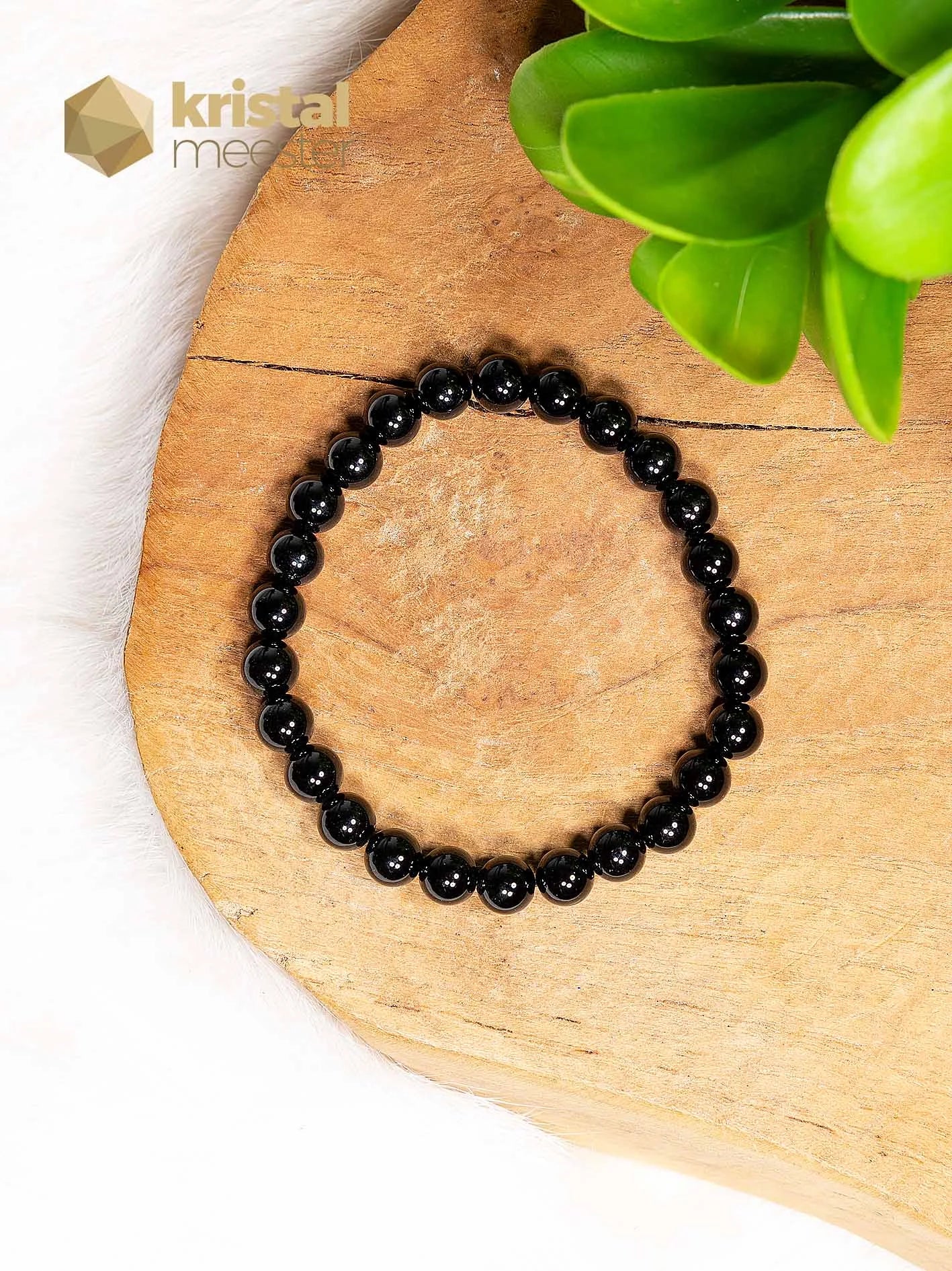 Onyx Kogelarmband - 6 mm - kind