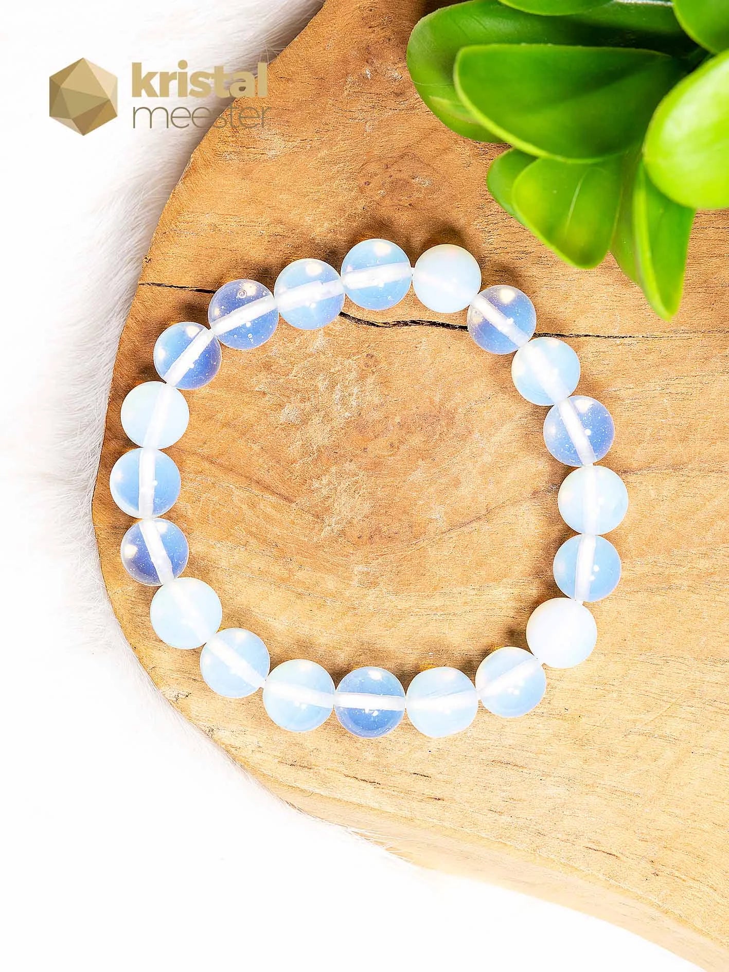 Opaliet Kogelarmband - 10 mm (man-made)