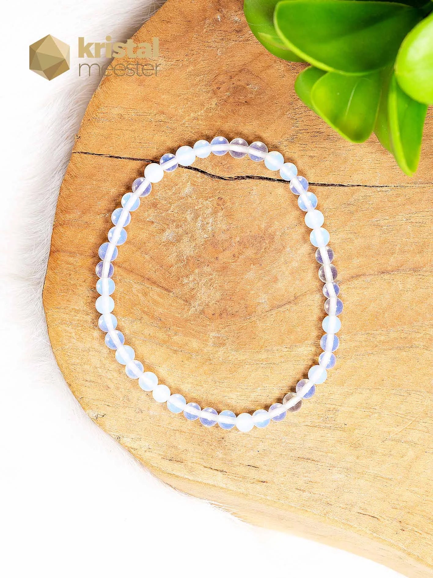 Opaliet Kogelarmband - 3-4 mm (man-made)