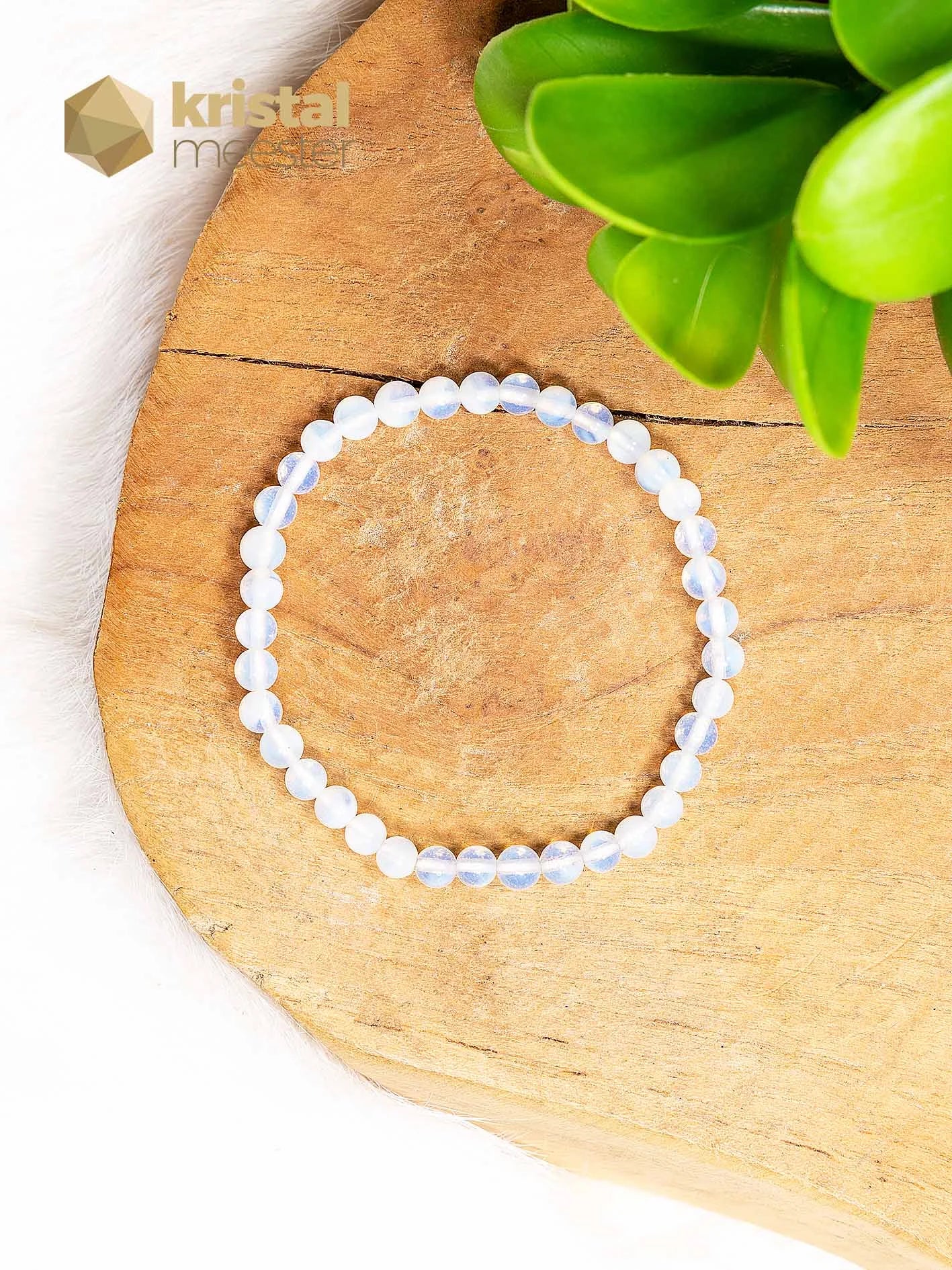Opaliet Kogelarmband - 4 mm (man-made) - Kind