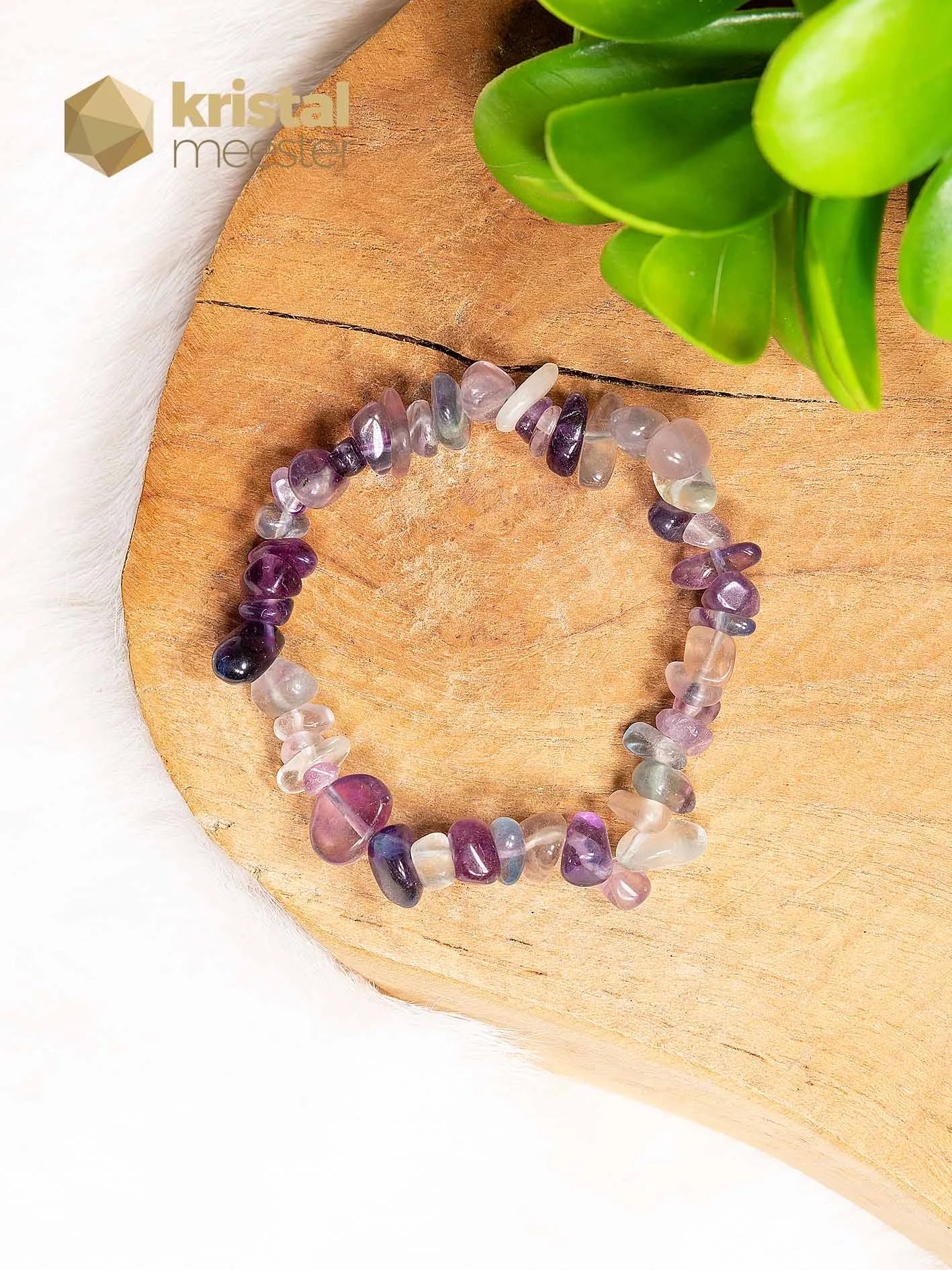 Regenboog Fluoriet Splitarmband