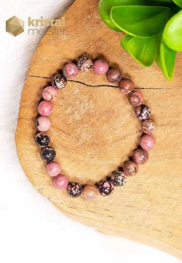 Rhodonite Ball Bracelet - 8 mm
