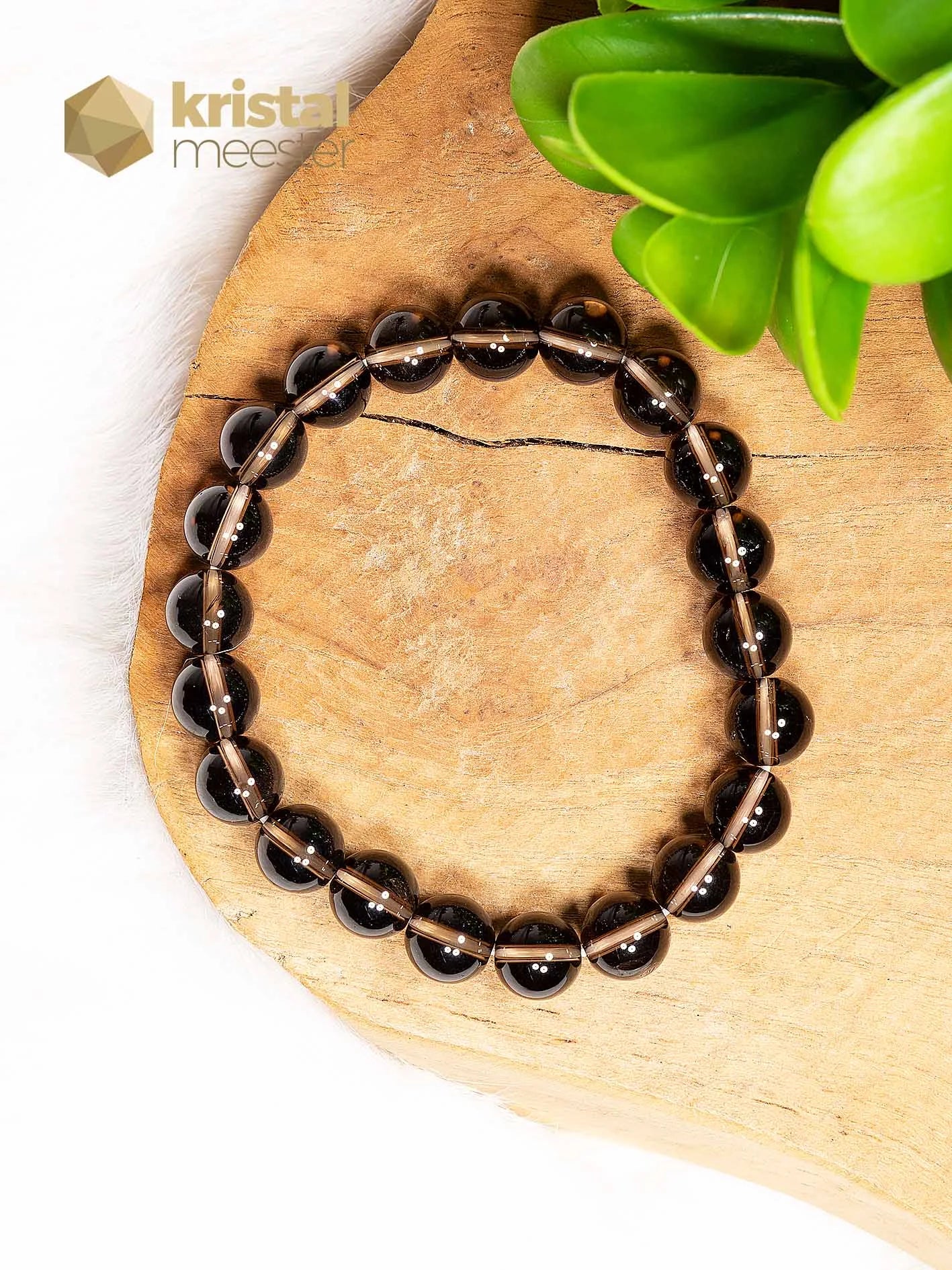 Smokey Quartz Ball Bracelet - 10 mm
