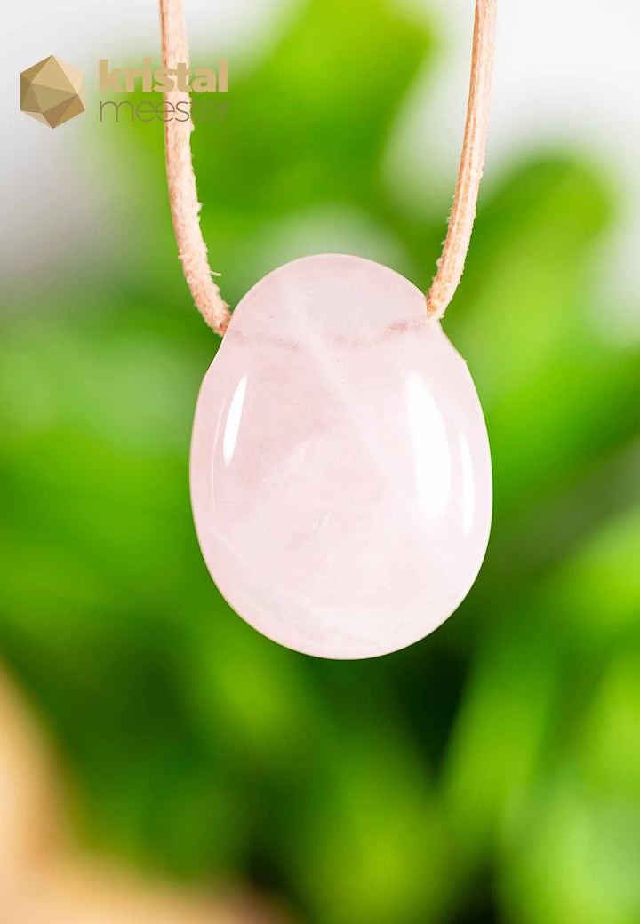 Rose Quartz Pendant, drilled - no. 2