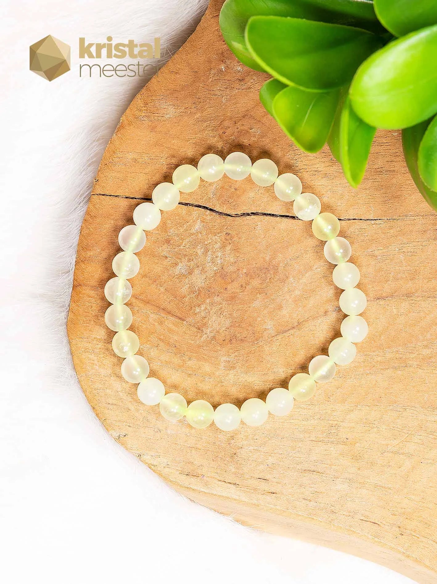 Serpentijn EX Kogelarmband - 6 mm