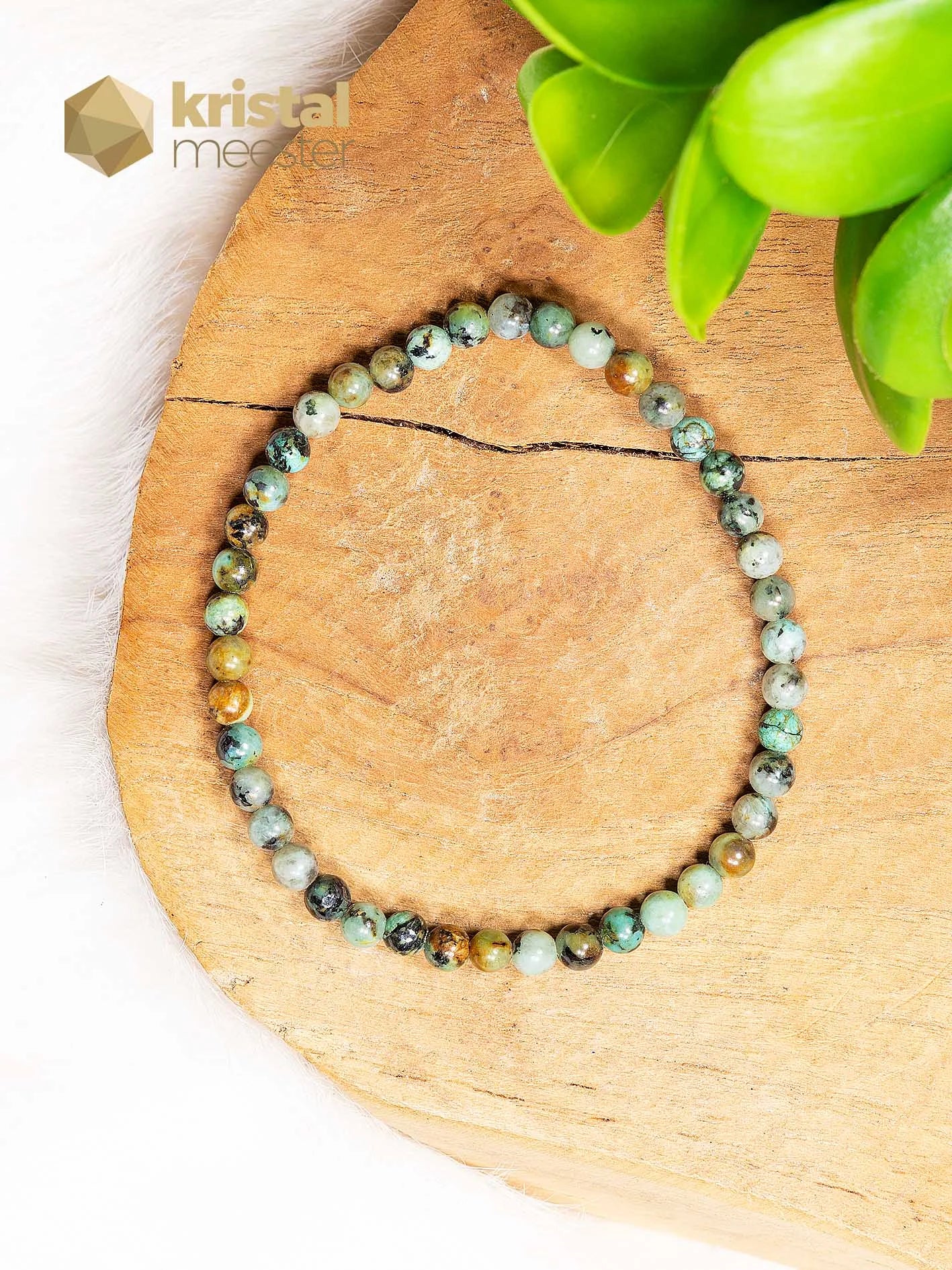 Turkoois Kogelarmband Afrika - 4 mm