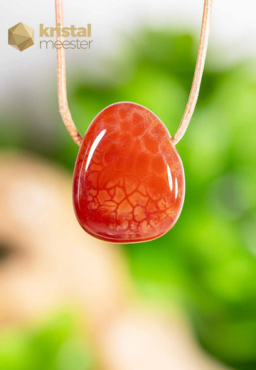 Fire Agate Pendant, drilled - no. 2