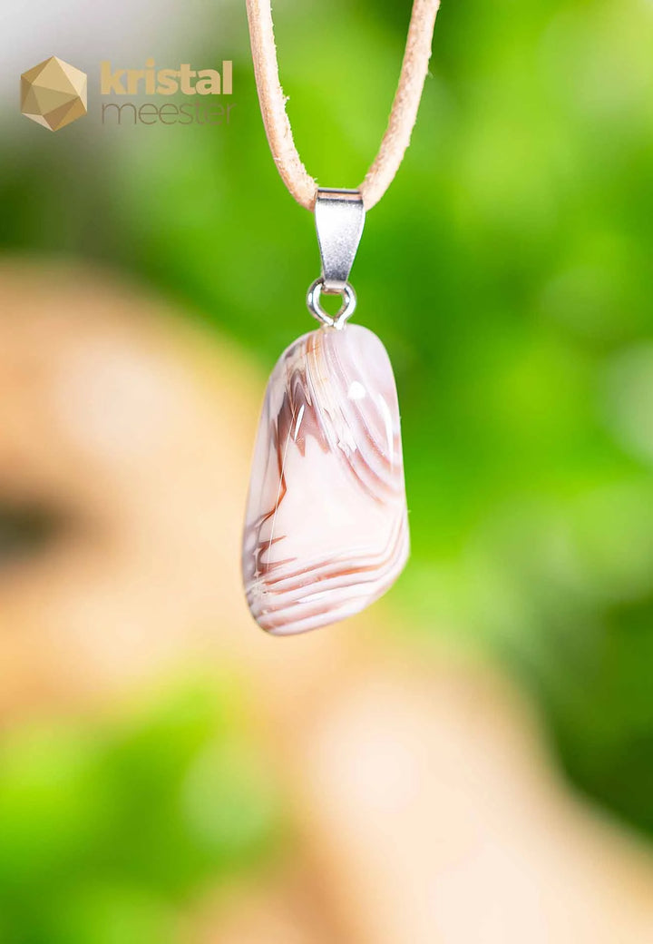 Agate EX Pendant with silver loop - no. 1