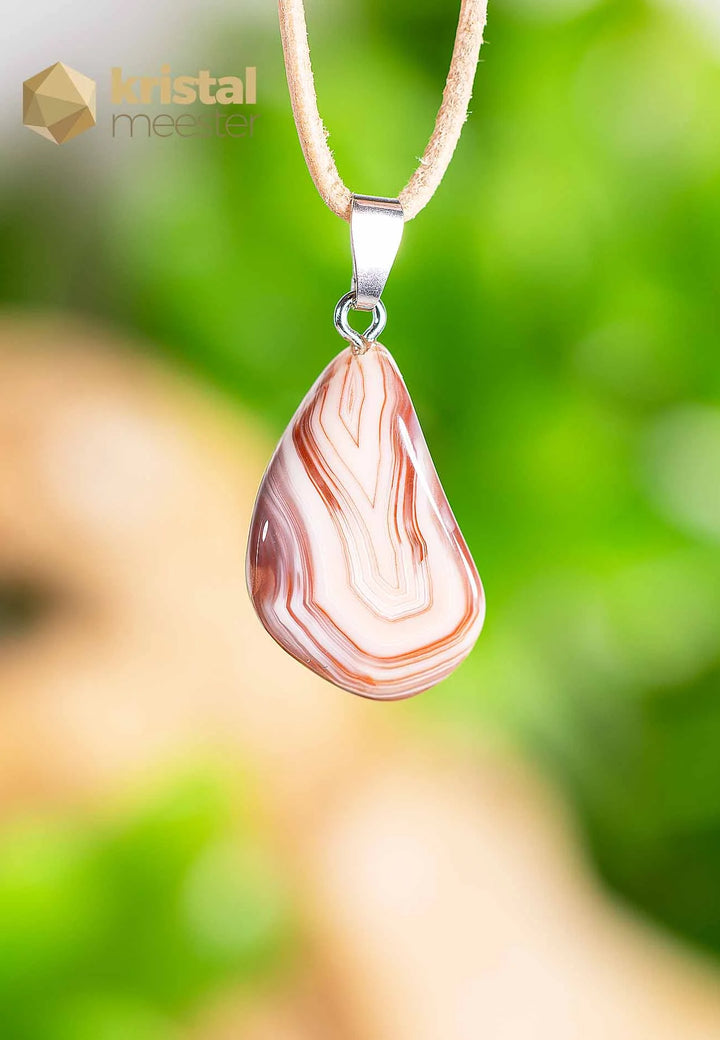 Agate EX Pendant with silver loop - no. 5