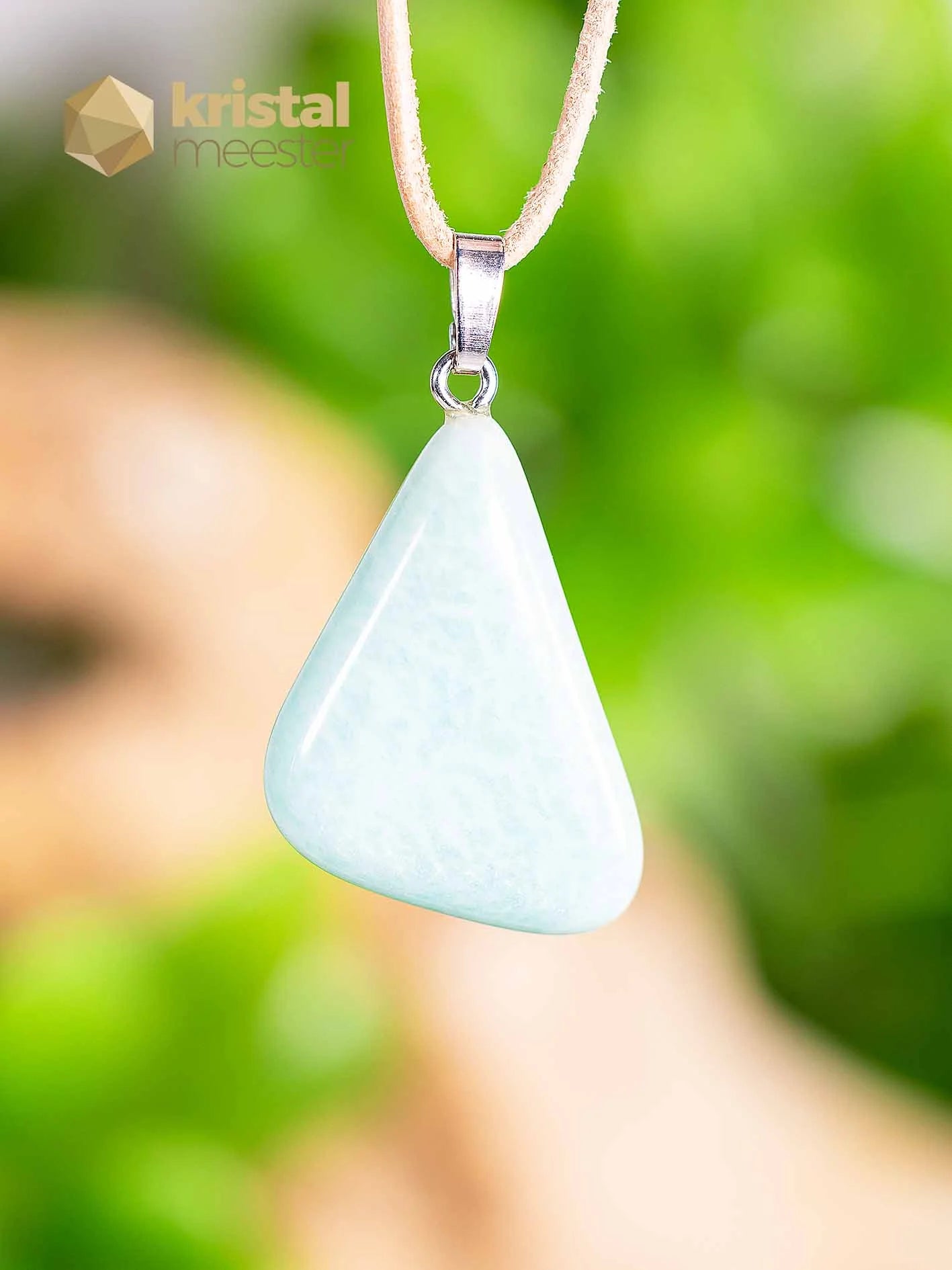 Amazonite EX Pendant with silver loop - no. 4