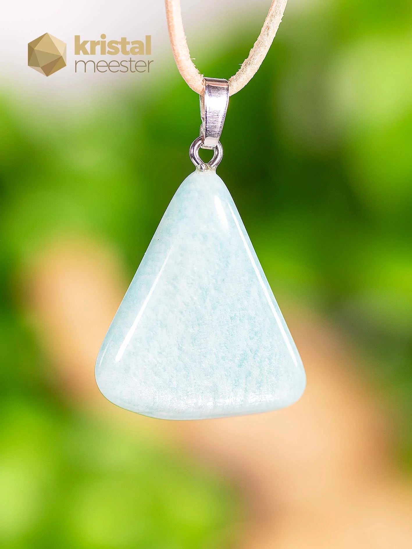 Amazonite EX Pendant with silver loop - no. 4