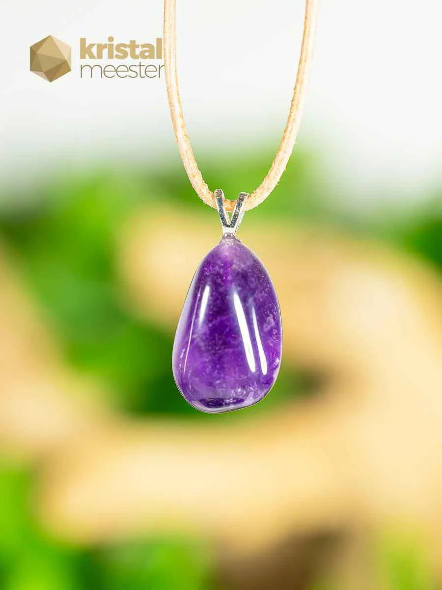 Amethyst EX pendant with silver loop - no. 1
