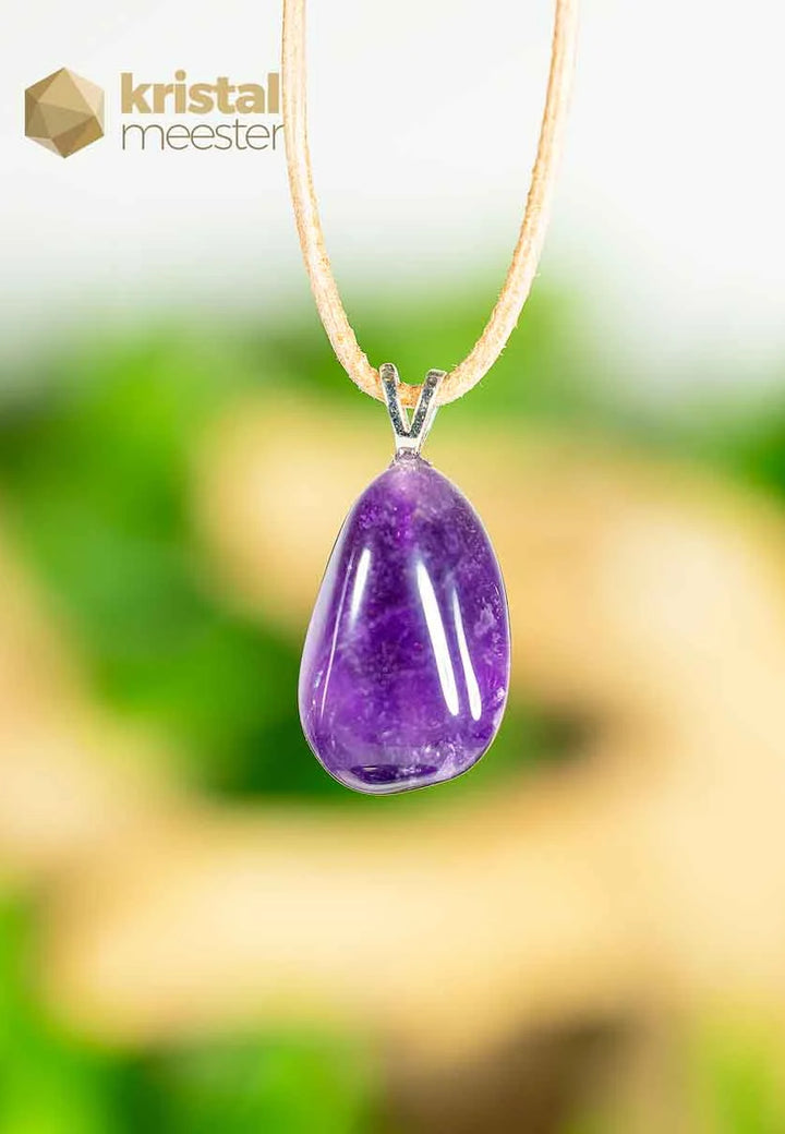 Amethyst EX pendant with silver loop - no. 1