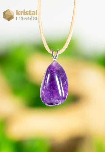 Amethyst EX pendant with silver loop - no. 1