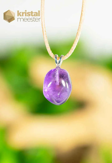Amethyst EX pendant with silver loop - no. 4