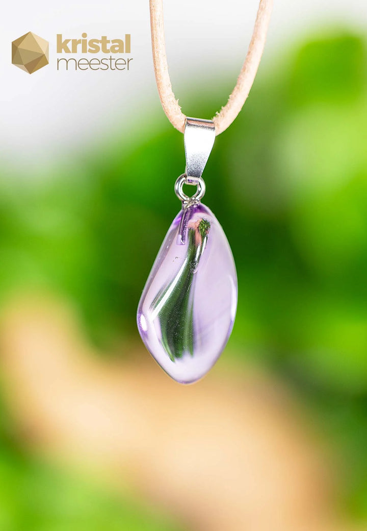 Amethist hanger met zilver oog - nr. 1