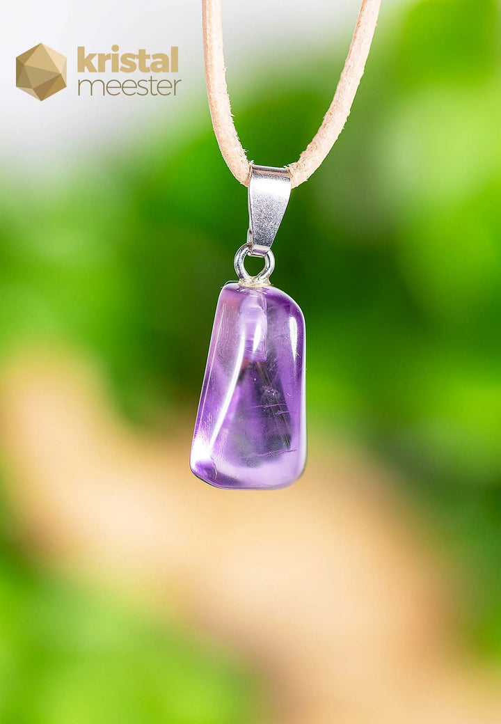Amethyst pendant with silver loop - no. 3