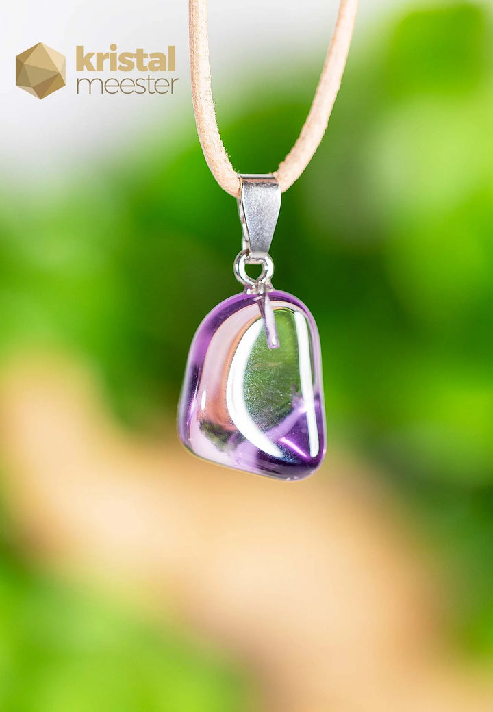 Amethyst pendant with silver loop - no. 4