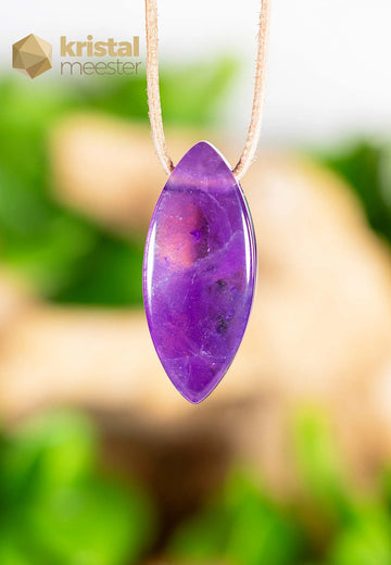 Amethyst Pendant drilled - Oval - no. 2
