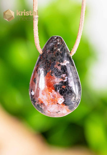 Amphibolite Drop Shaped Pendant, drilled - no. 2