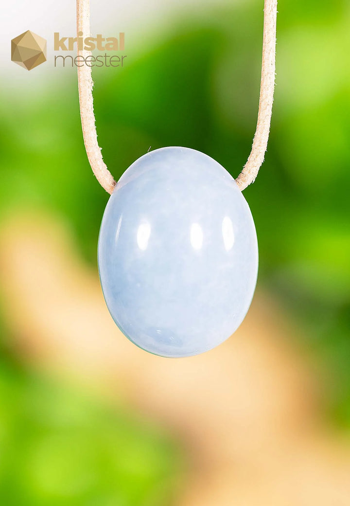 Angelite pendant, drilled - no.1 
