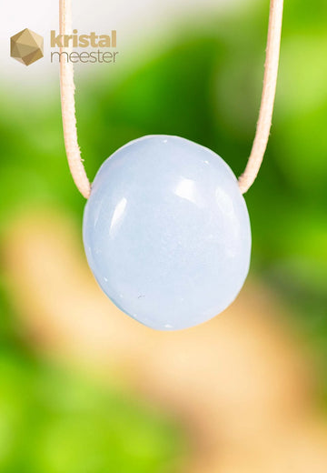 Angelite pendant, drilled - no. 2