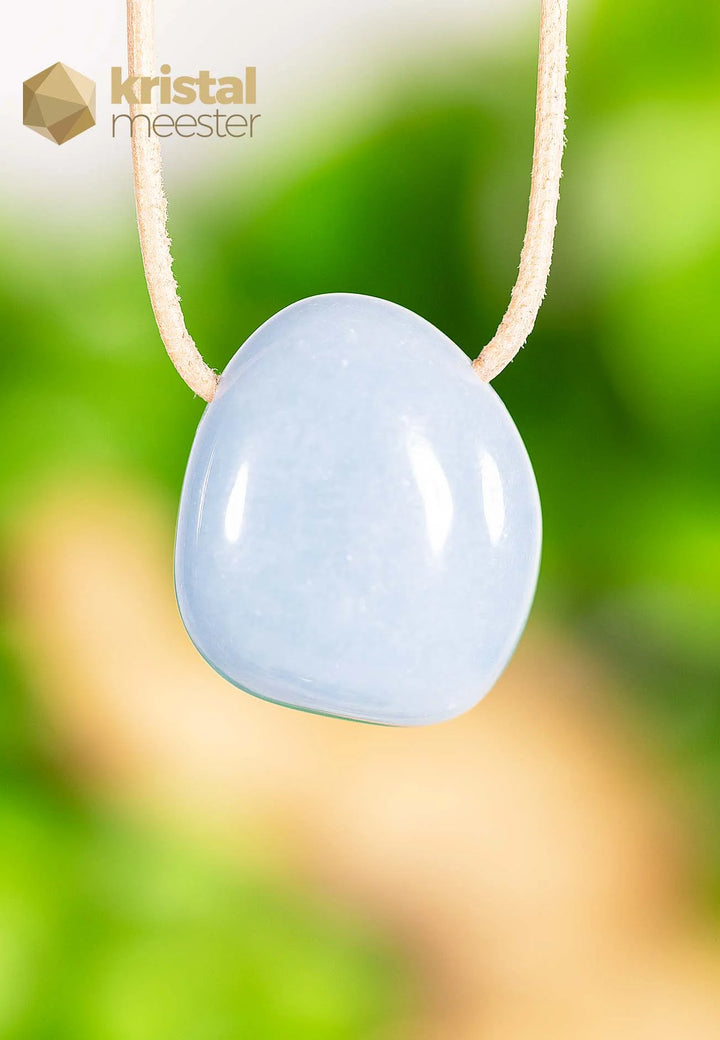 Angelite pendant, drilled - no. 3