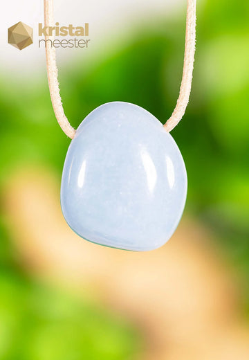 Angelite pendant, drilled - no. 3