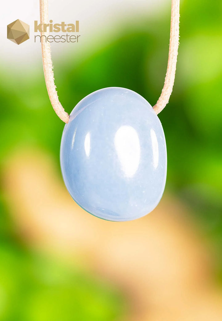 Angelite pendant, drilled - no. 4