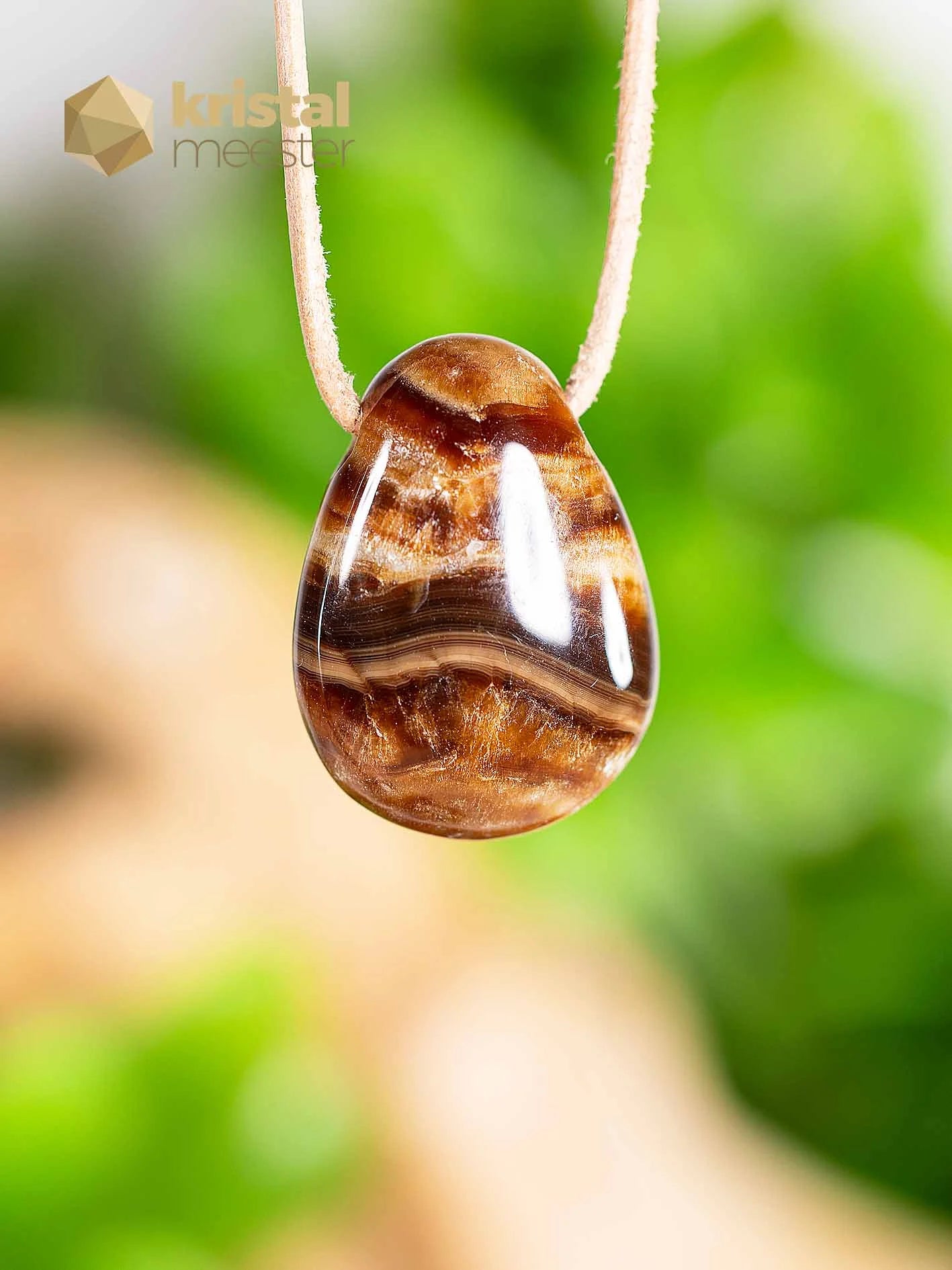 Aragonite Calcite pendant, drilled - no. 4