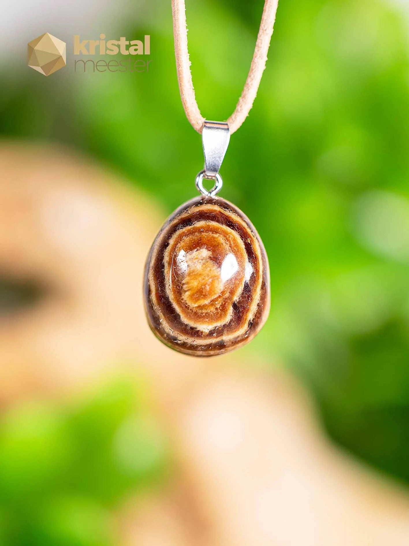 Aragonite Calcite pendant with silver loop - no. 2