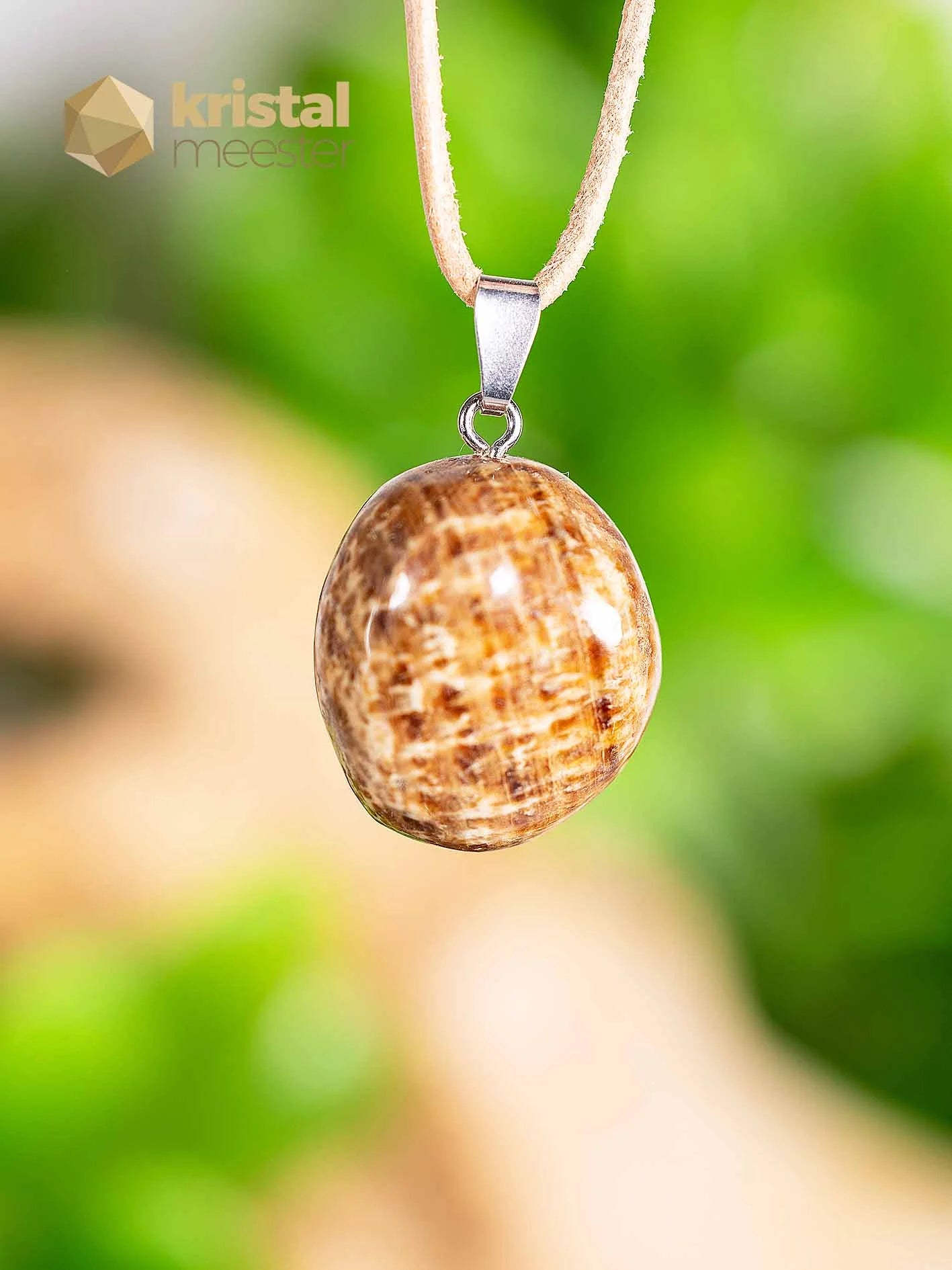 Aragonite Calcite pendant with silver loop - no. 3