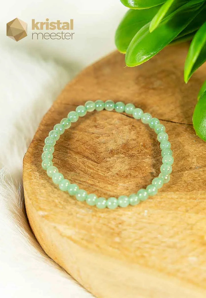 Aventurijn Groen Kogelarmband - 4 mm - Kind