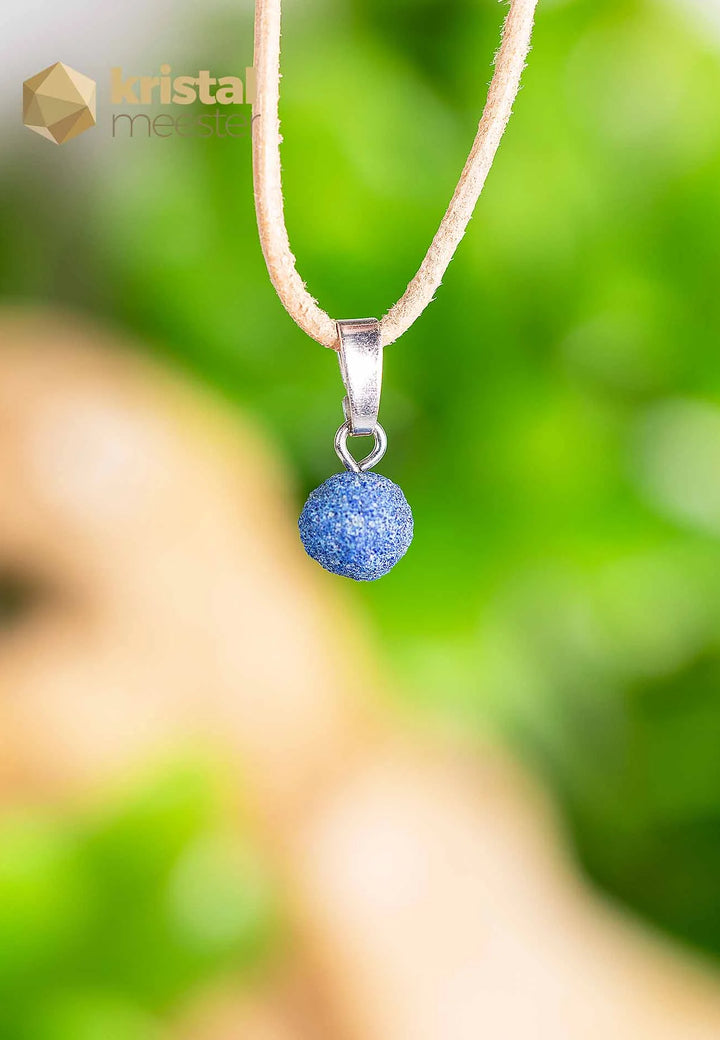 Azuriet hanger met zilver oog - nr. 1