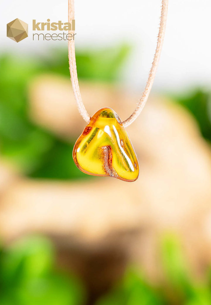 Amber Pendant drilled - no. 4