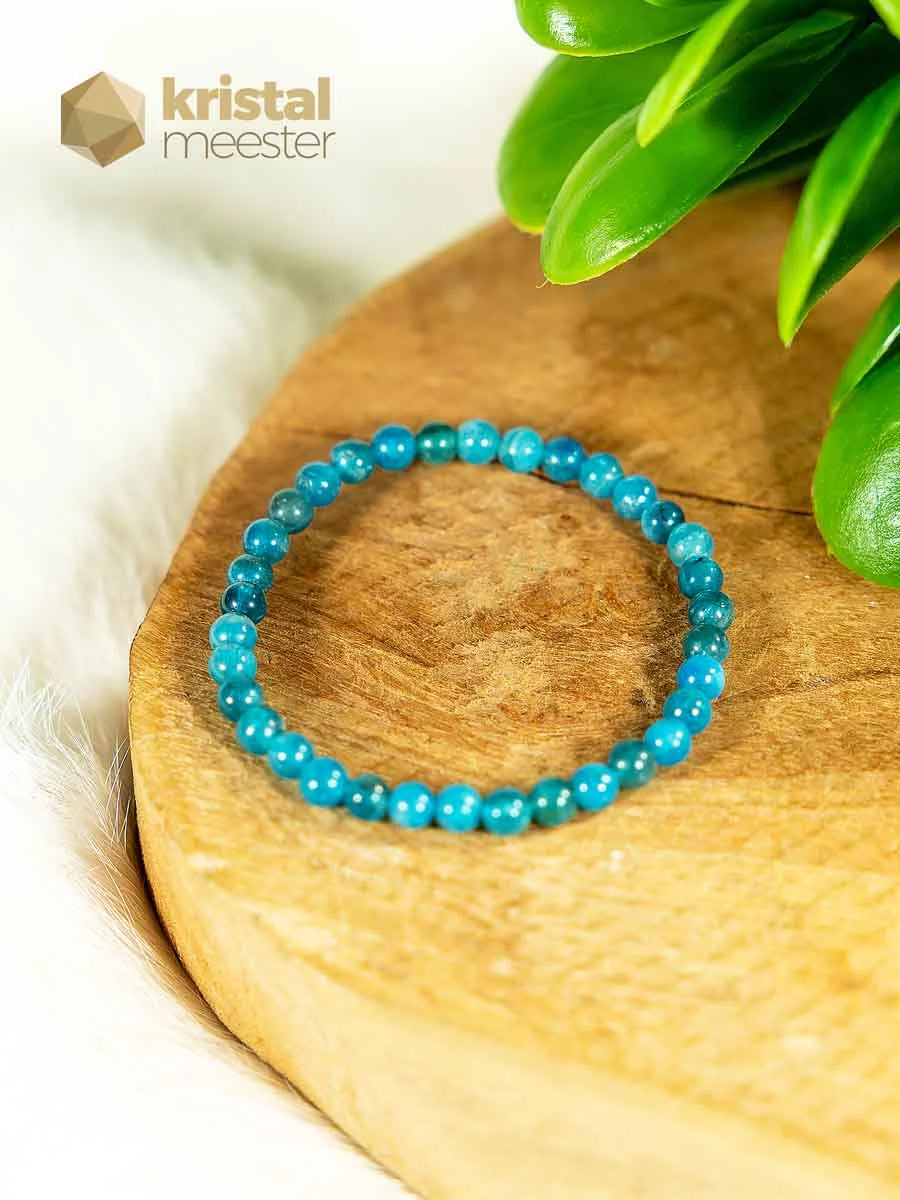 Blue Apatite Ball Bracelet - 4 mm - child 