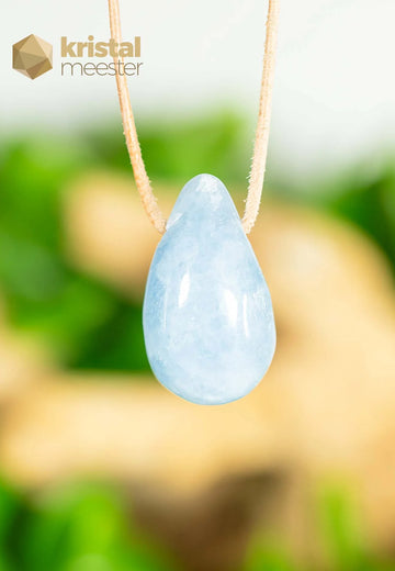 Blauwe Calciet druppelhanger - nr. 3