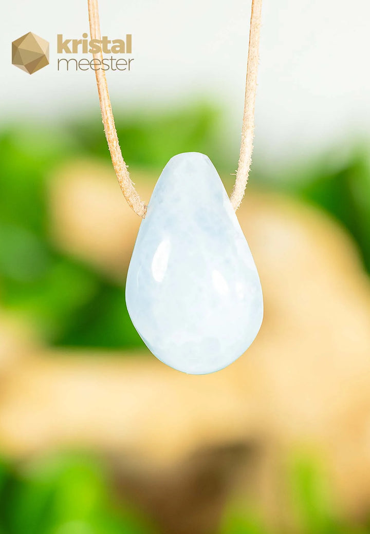 Blauwe Calciet druppelhanger - nr. 4