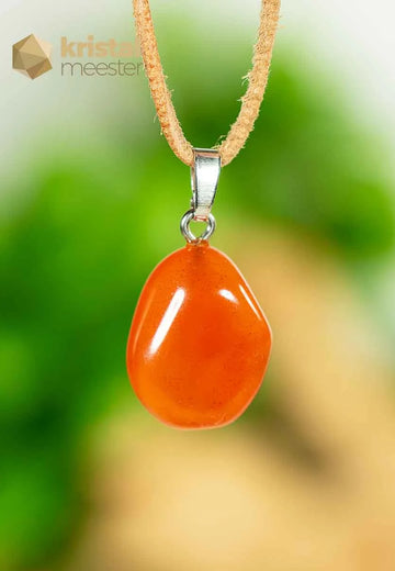 Carneool EX hanger met zilver oog - nr. 1