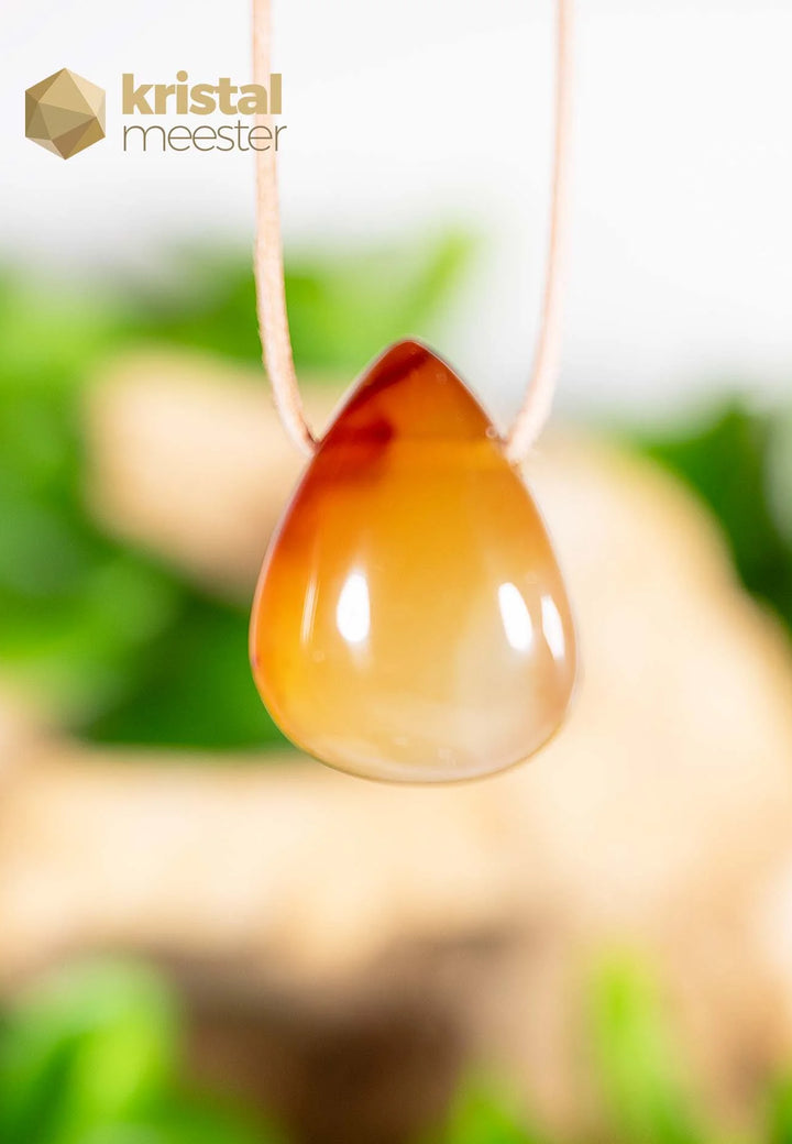 Carneool druppelhanger - nr. 4