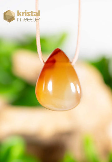 Carneool druppelhanger - nr. 4