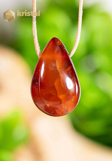 Carnelian Drop Shaped Pendant - no. 6
