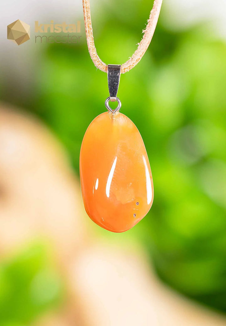 Carnelian EX pendant with silver loop - no. 1