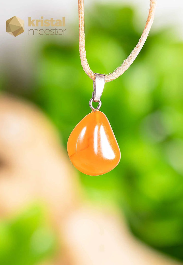 Carnelian EX pendant with silver loop - no. 4